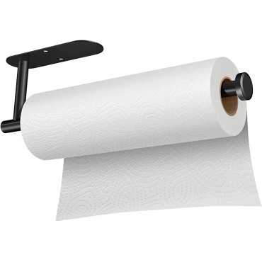 RIWUCT Paper Towel Holder, 【Never Breaking】 Premium Stainless Steel Under Cabinet Paper Towel Holder Wall Mount, 【Easily Install】 Drilling or Adhesive Paper Towel Roll Holder for Kitchen, Bathroom